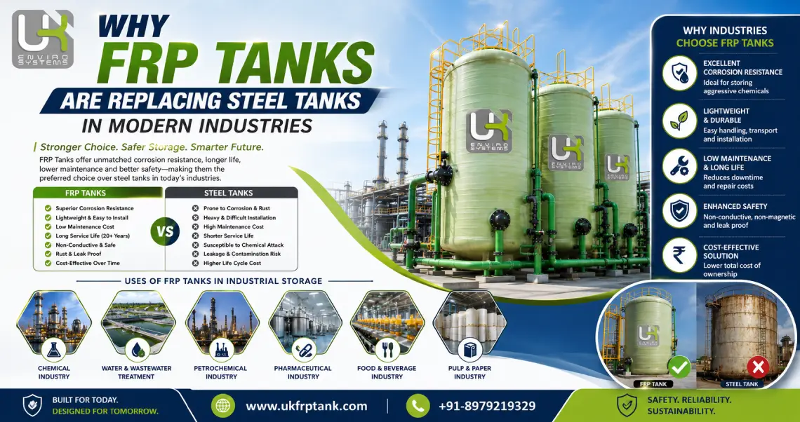 Industrial Fiberglass Tanks Manufacturer Ghaziabad, Uttar Pradesh